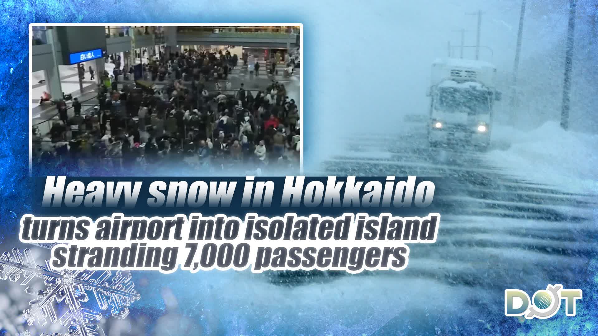 Heavy snow in Hokkaido turns airport into isolated island, stranding 7,000 passengers