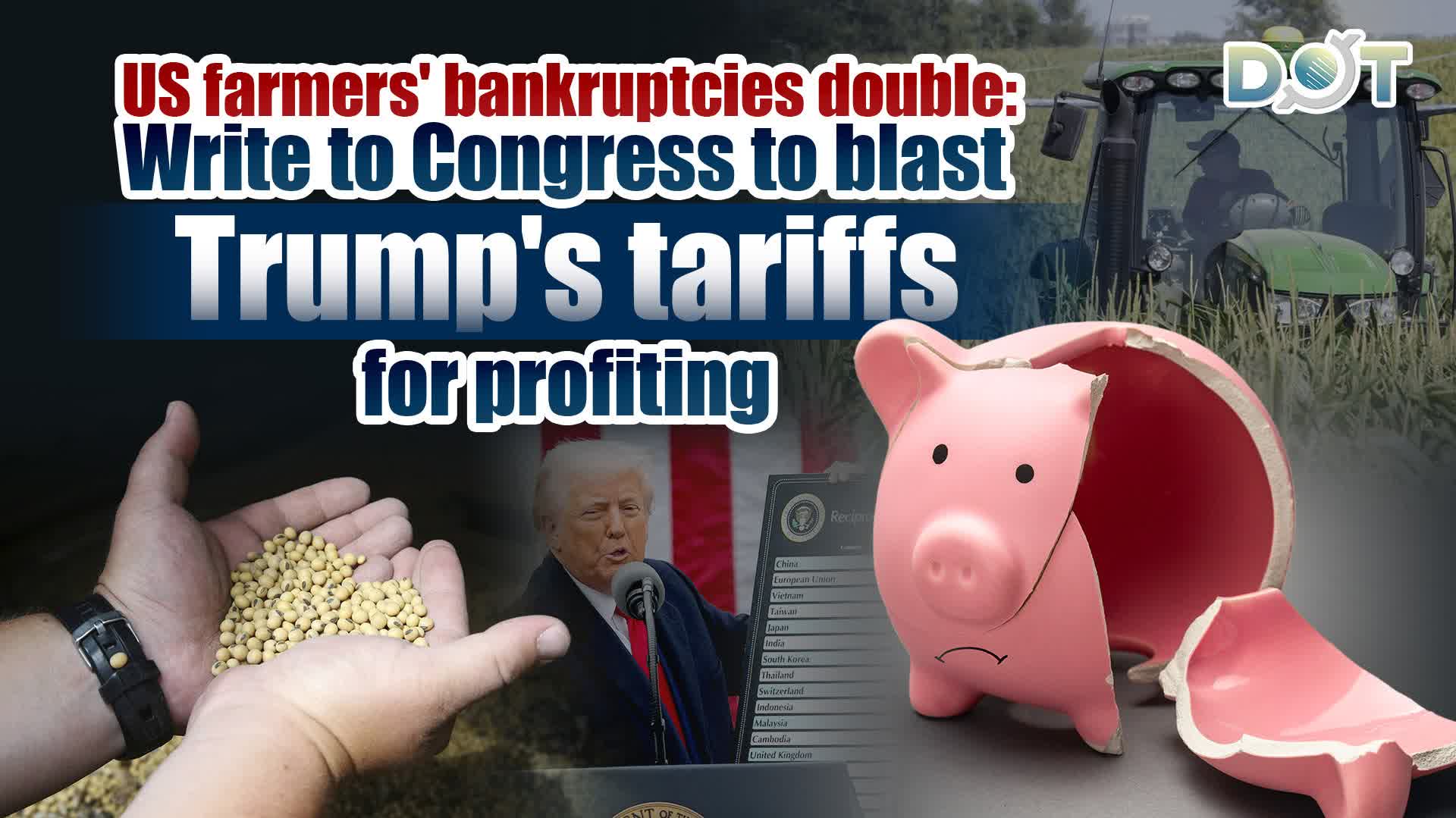 US farmers' bankruptcies double: Write to Congress to blast Trump's tariffs for profiting