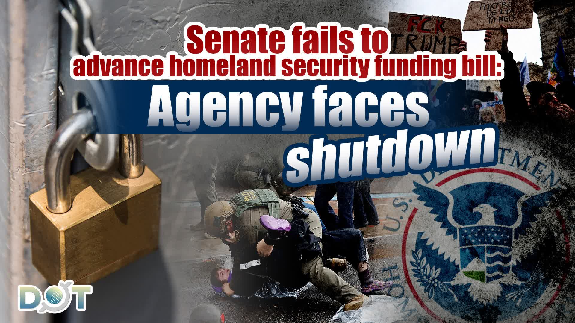 US Senate fails to advance homeland security funding bill: Agency faces shutdown