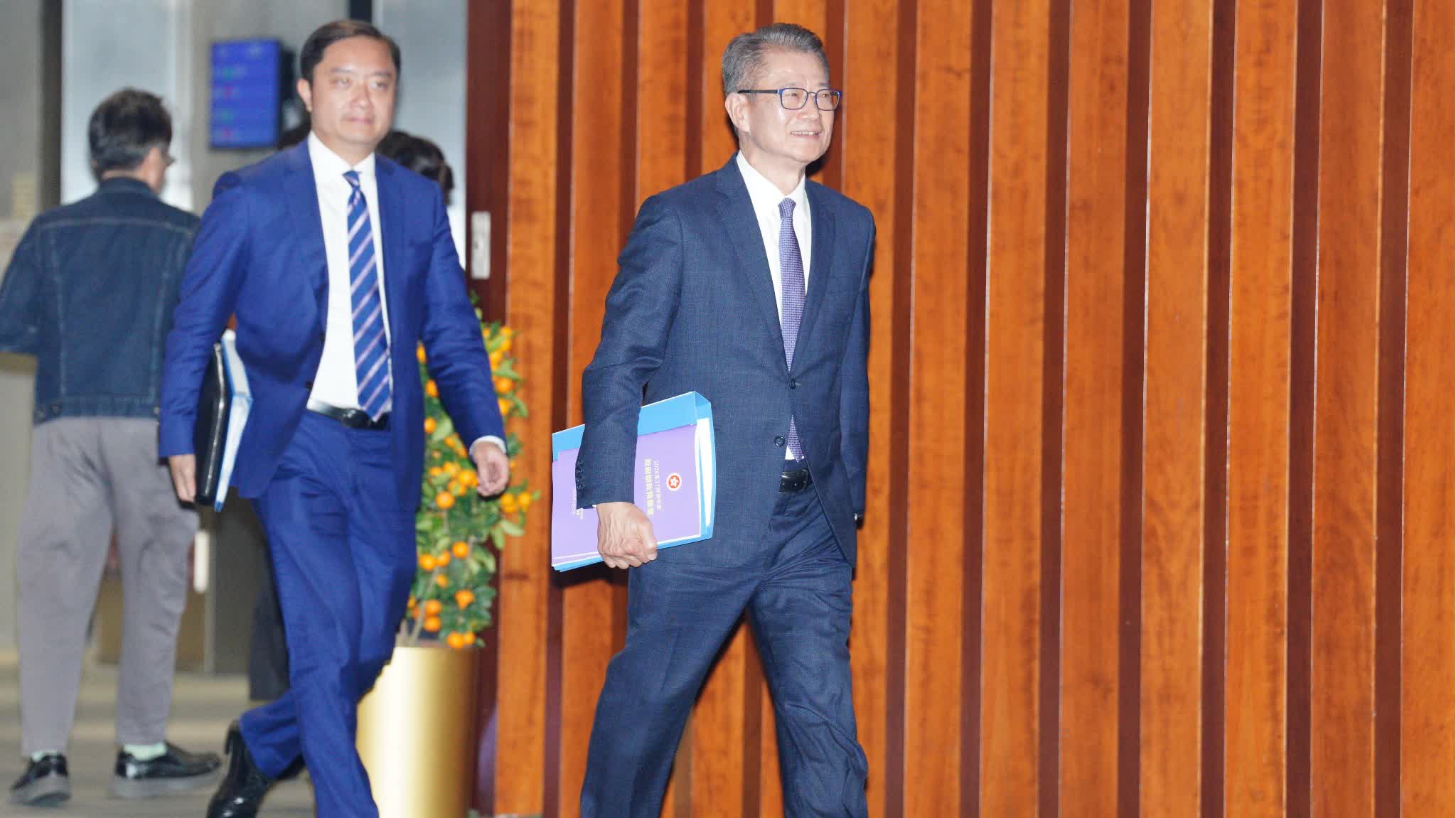 Photos | 2026-27 Budget presented today with secretary chiefs dressed in purple