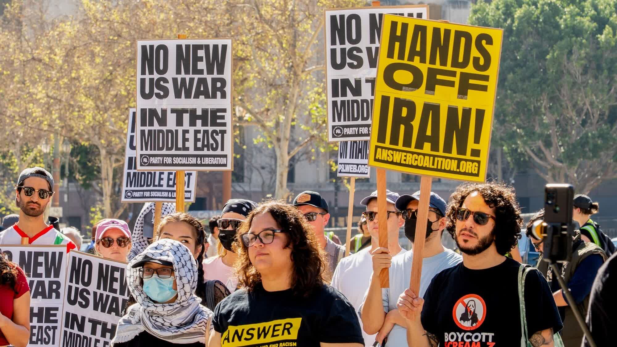 Photos | Protests held in various locations against US-Israeli military strikes on Iran