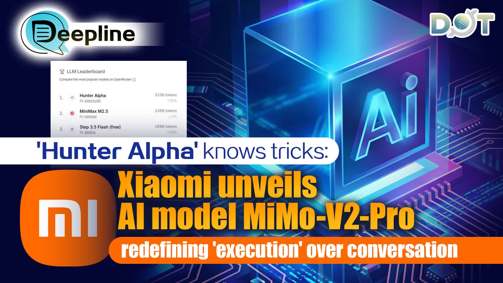 Deepline | 'Hunter Alpha' knows tricks: Xiaomi unveils AI model MiMo-V2-Pro, redefining 'execution' over conversation