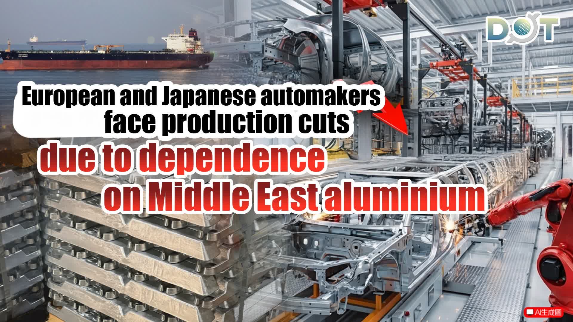 European and Japanese automakers face production cuts due to dependence on Middle East aluminium