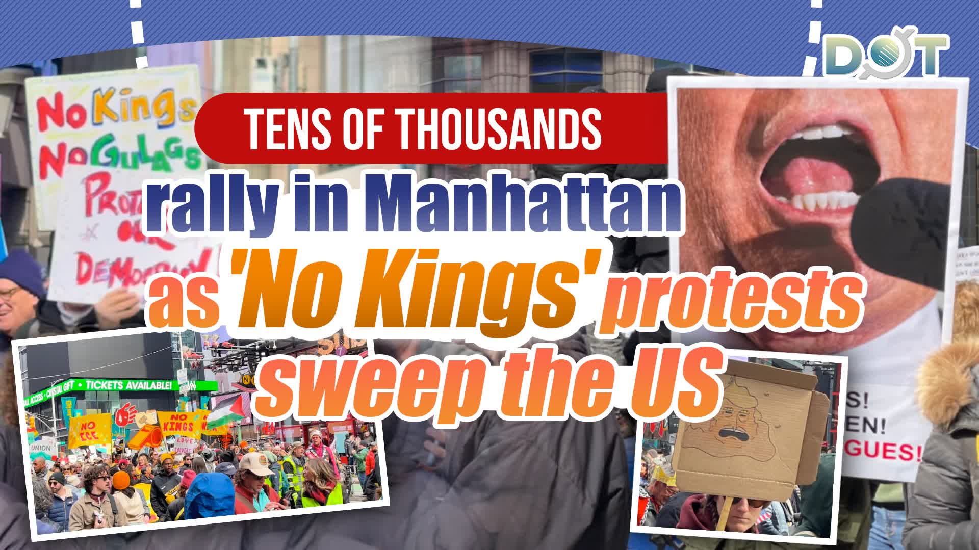 Watch This | Tens of thousands rally in Manhattan as 'No Kings' protests sweep the US