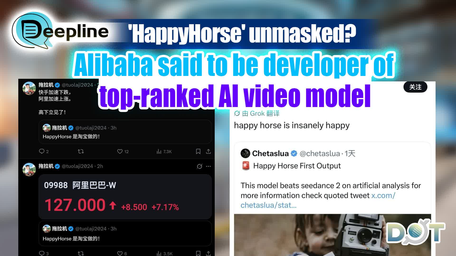 Deepline | 'HappyHorse' unmasked: Alibaba as developer of top-ranked AI video model