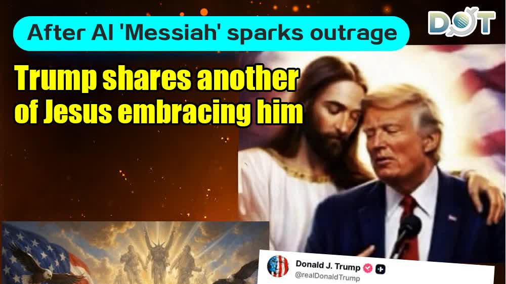 After AI 'Messiah' sparks outrage, Trump shares another of Jesus embracing him
