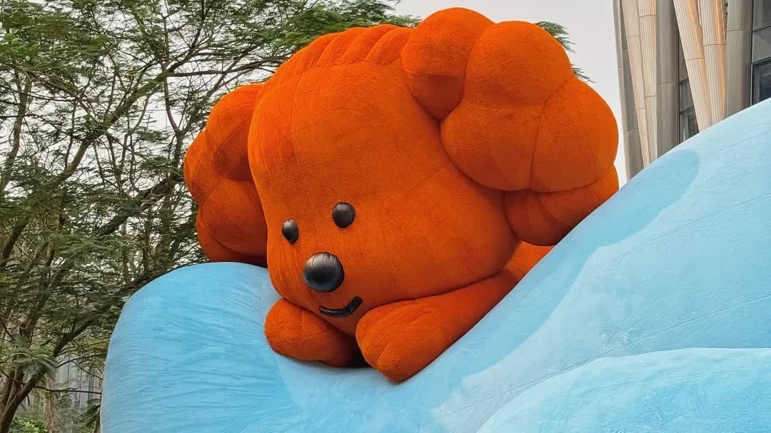 Giant healing puppies debut at Shenzhen Bay