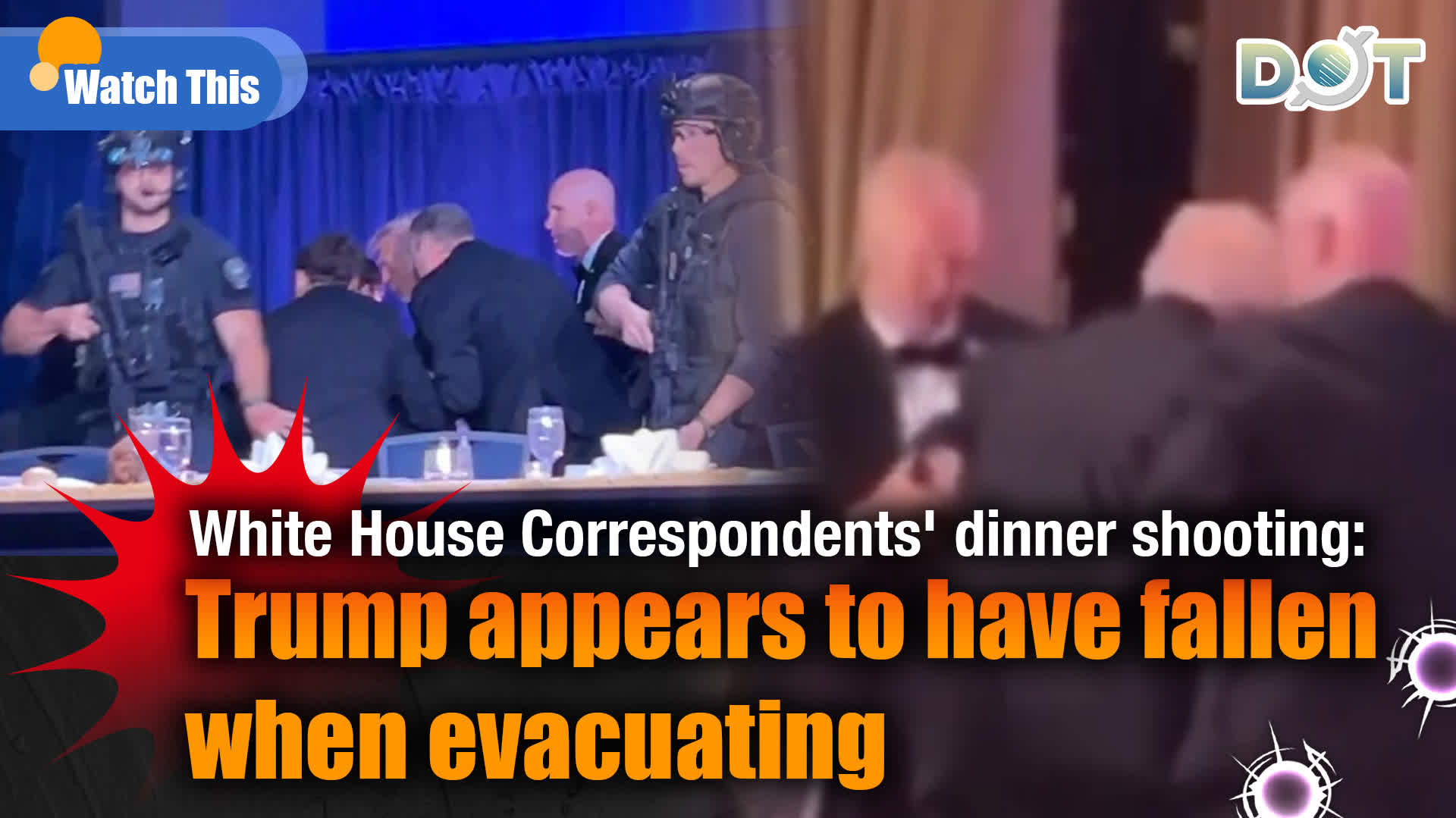 Watch This | White House Correspondents' dinner shooting: Trump appears to have fallen when evacuating
