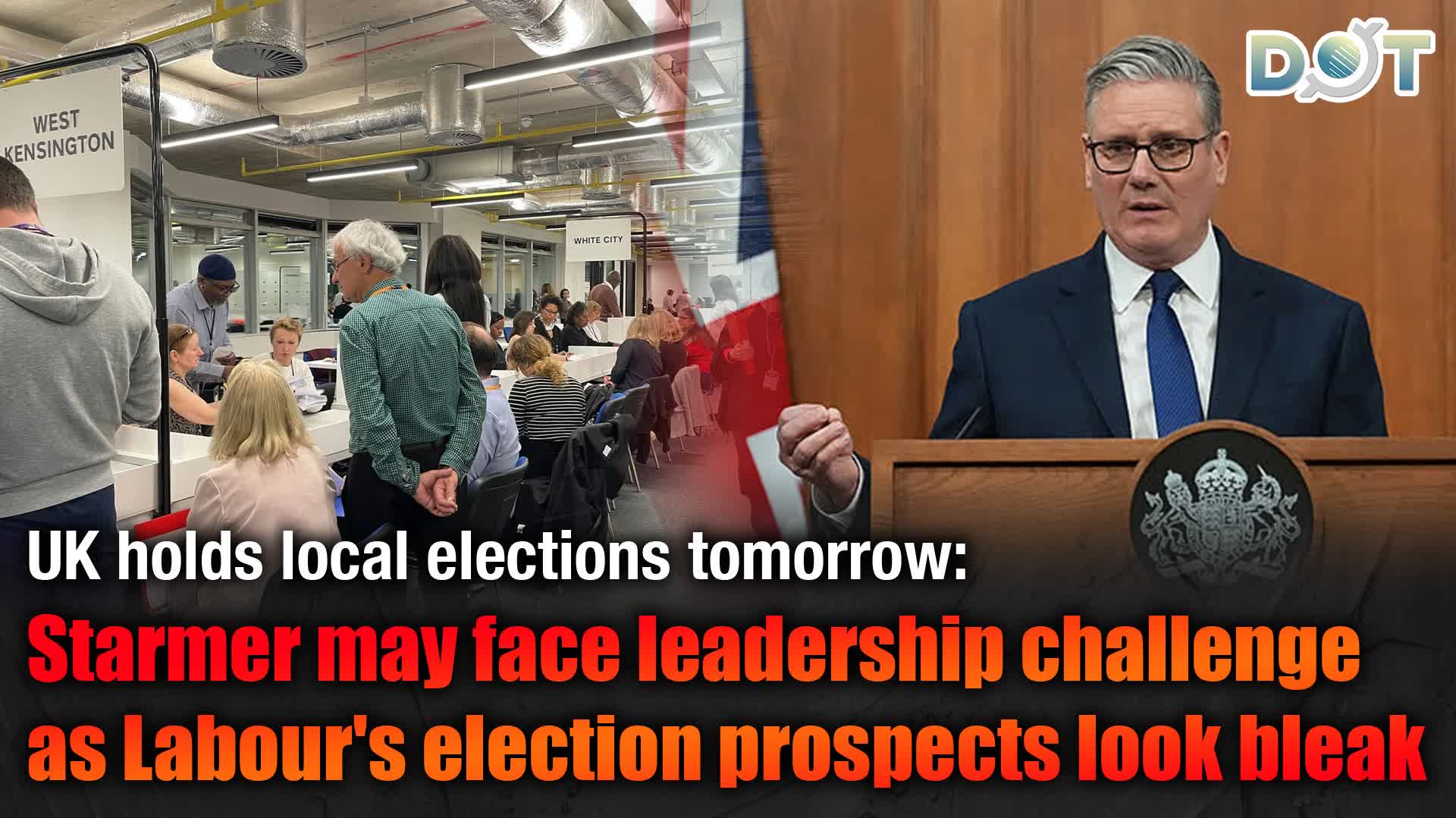 UK holds local elections tomorrow: Starmer may face leadership challenge as Labour's election prospects look bleak