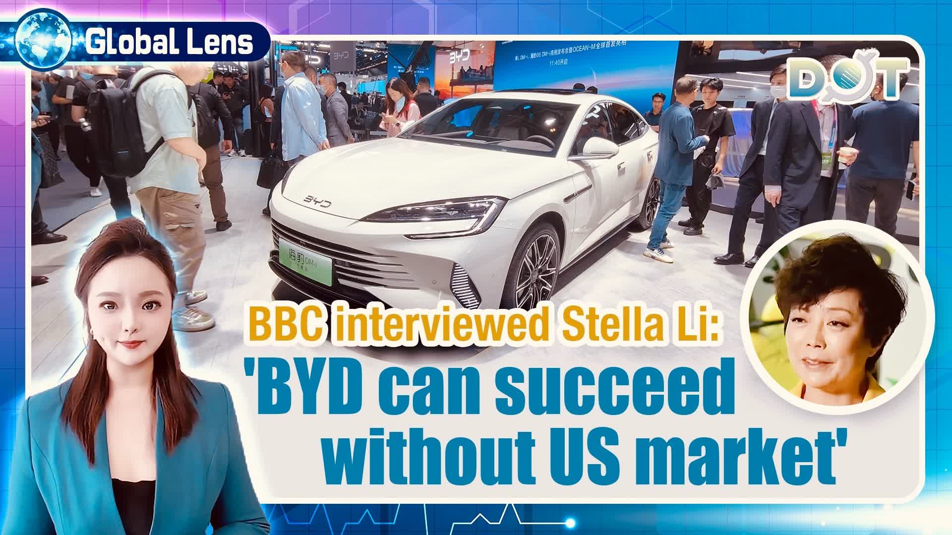 Global Lens | BBC interviewed Stella Li: 'BYD can succeed without US market'