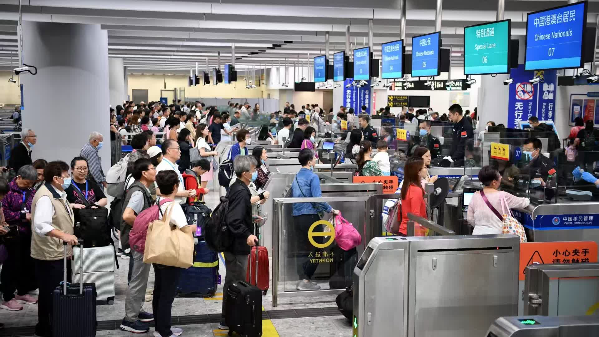 Mainland records nearly 11.28 mn cross-border trips during May Day holiday, up 3.5% year-on-year