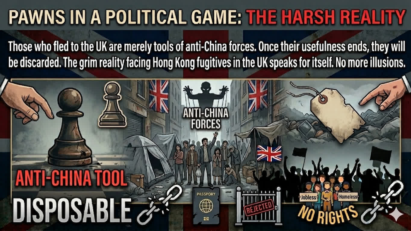 To anti-China fugitives in the UK: Once your usefulness ends, you'll be discarded
