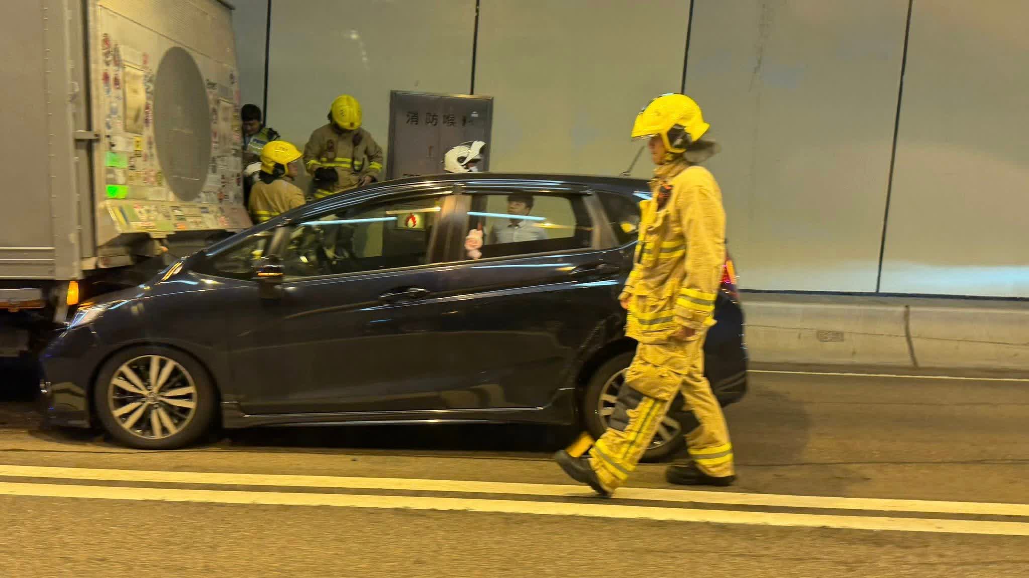 3-car crash at Western Harbour Crossing injures 2: Traffic towards HK Island briefly congests