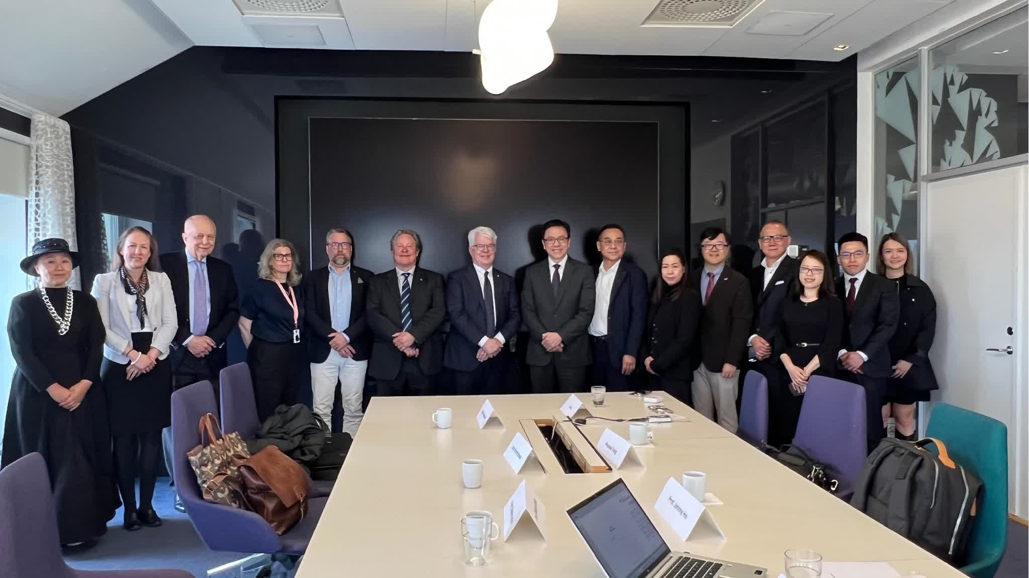 Sun Dong starts Sweden visit to boost HK-Sweden tech cooperation