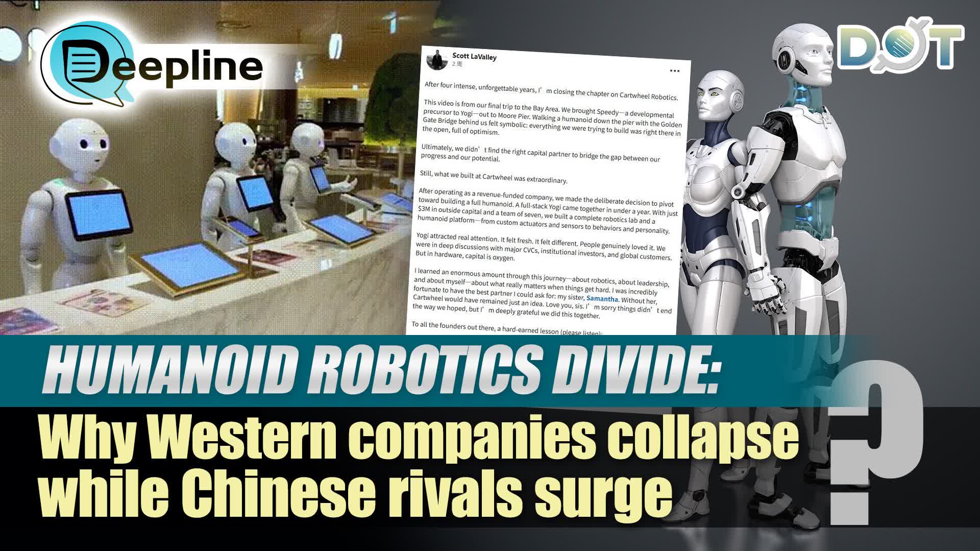 Deepline | Humanoid robotics divide: Why Western companies collapse while Chinese rivals surge