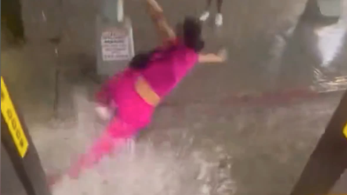 Watch This | Heavy rain batters New York, woman swept away by 'floodwaters' after fetting off bus