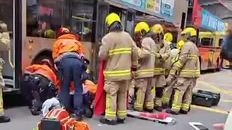 Watch This | Kwai Chung cyclist crushed under bus, left unconscious