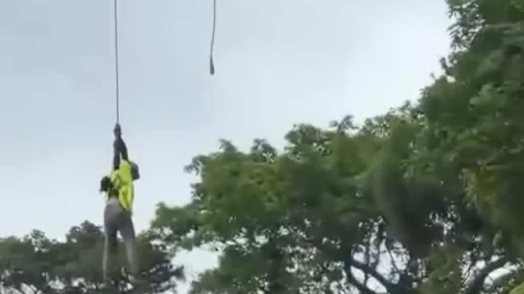 Worker left hanging mid-air by safety harness at HK construction site, video sparks concern