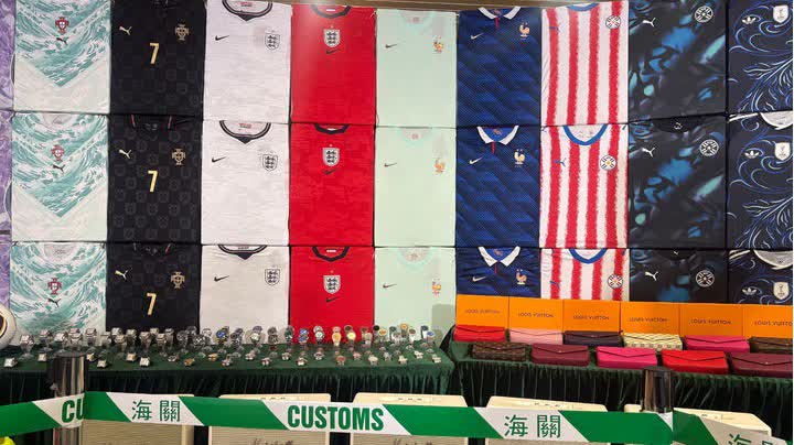 World Cup | Customs crack down on counterfeit high-end goods, seize jerseys and sneakers worth HK$156 mn, arrest 6