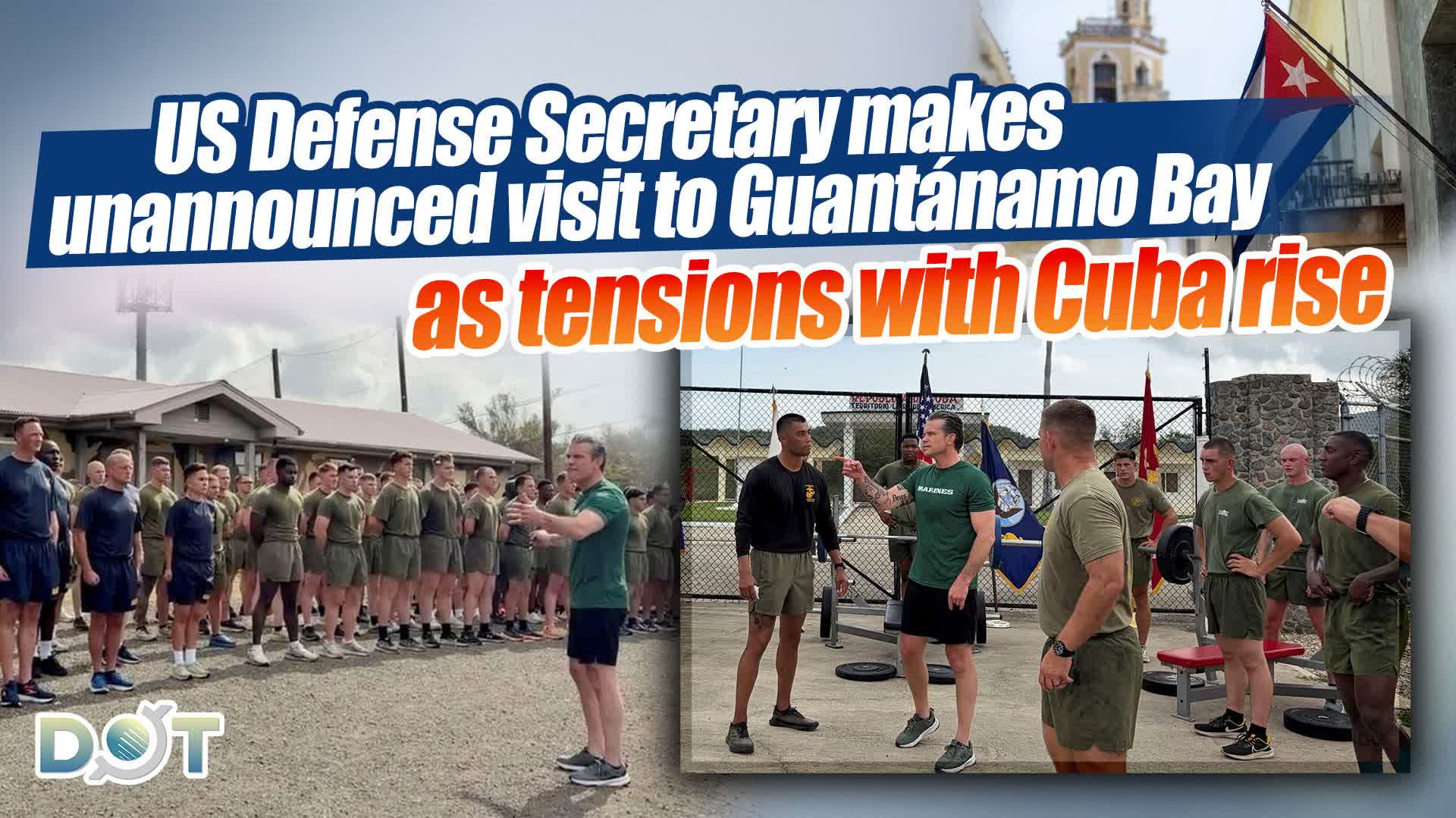 US Defense Secretary makes unannounced visit to Guantánamo Bay as tensions with Cuba rise