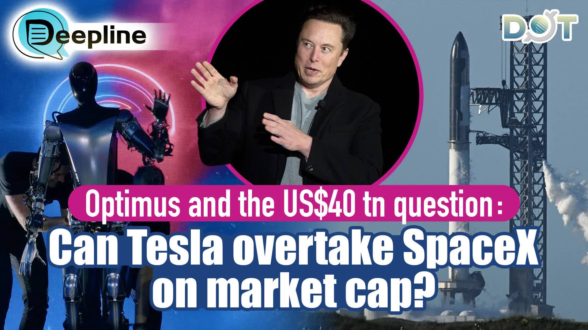 Deepline | Optimus and the US$40 tn question: Can Tesla overtake SpaceX on market cap?