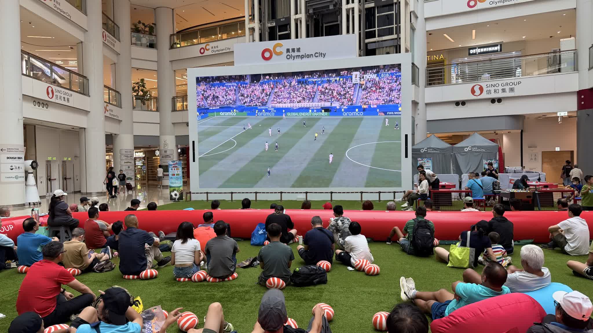 Photos | Residents head to malls early to watch World Cup games