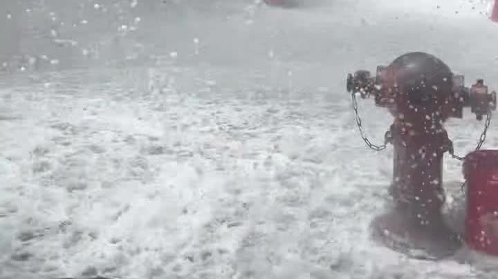 Watch This | Water main bursts in Quarry Bay, sending 10-meter fountain into air and damaging vehicles