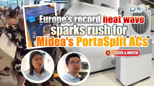 Watch This | Europe's record heat wave sparks rush for Midea's PortaSplit ACs