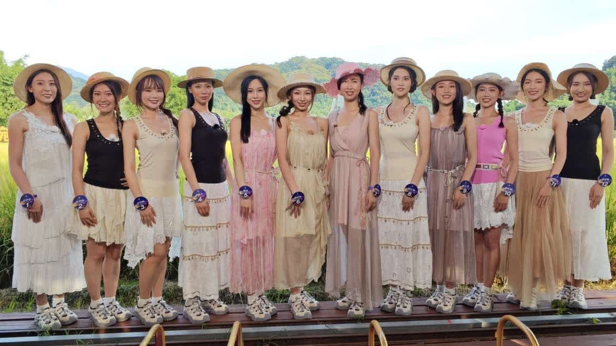 Miss Hong Kong 2026 Top 12 shoot 'countryside chic' photos in Conghua rice fields as host Mayanne Mak makes surprise visit