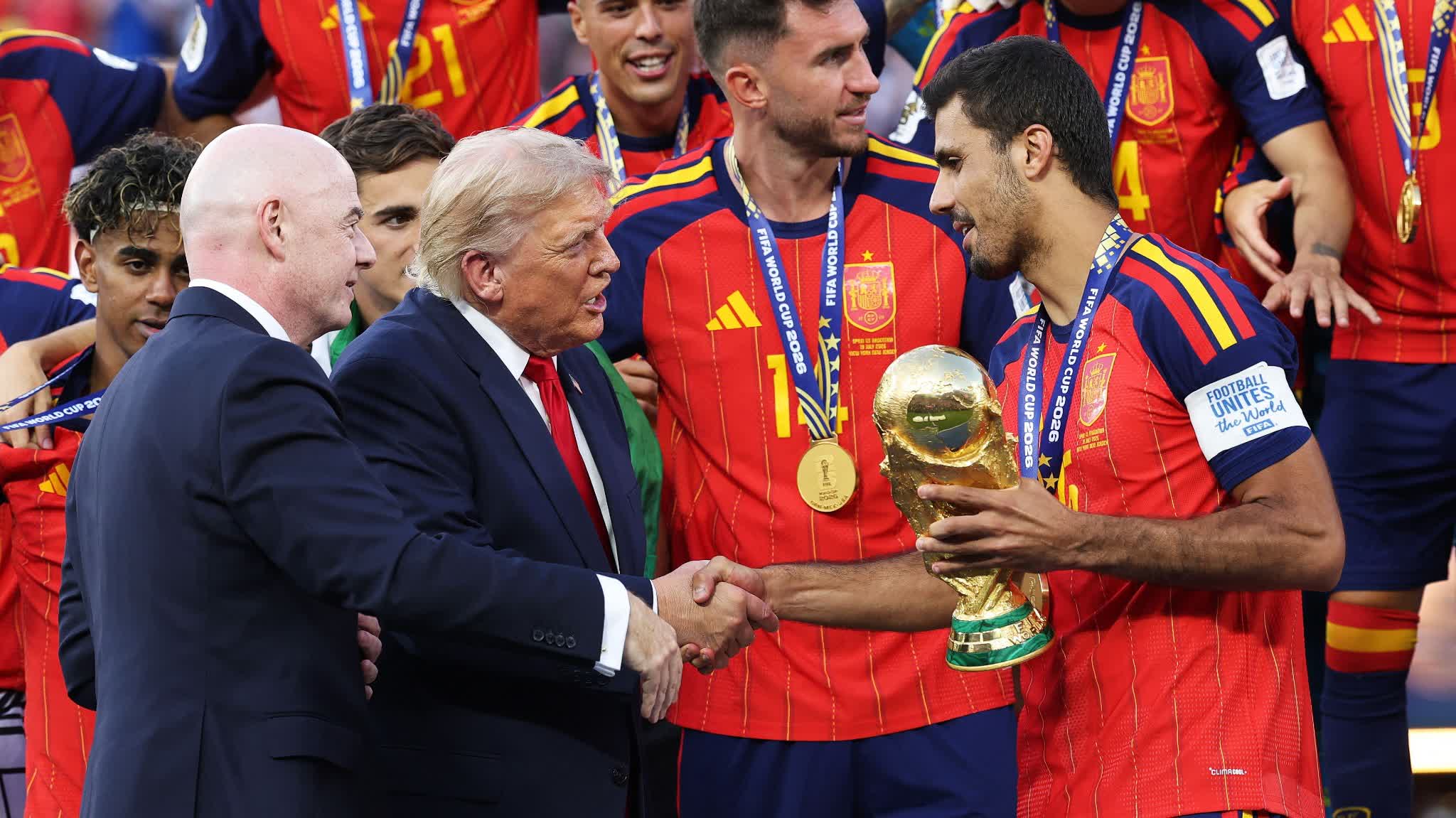 (Watch This) World Cup | Trump stays for trophy celebration despite protocol, Gianni Infantino steps in to remind him