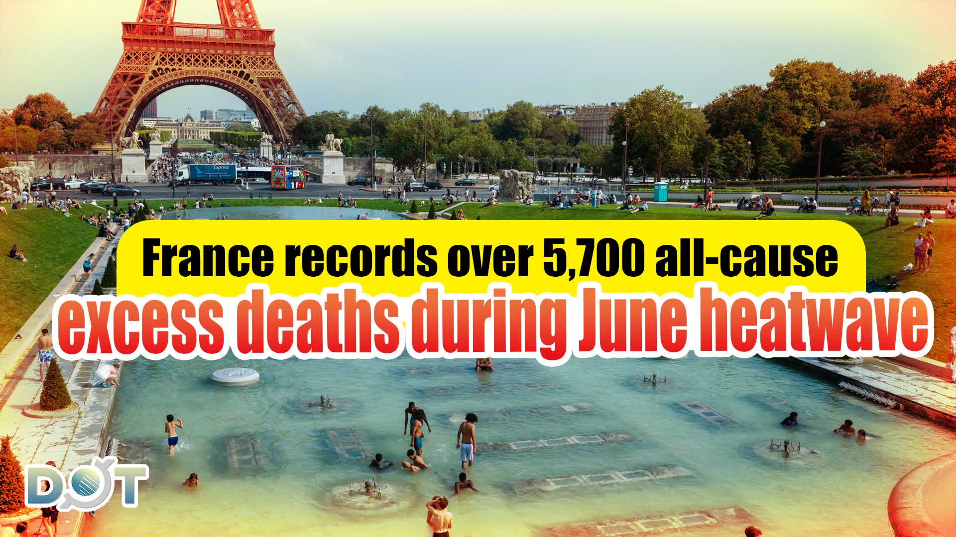 France records over 5,700 all-cause excess deaths during June heatwave