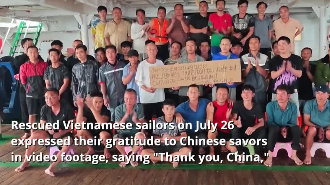 Watch This | Saved Vietnamese crew thank China for swift rescue