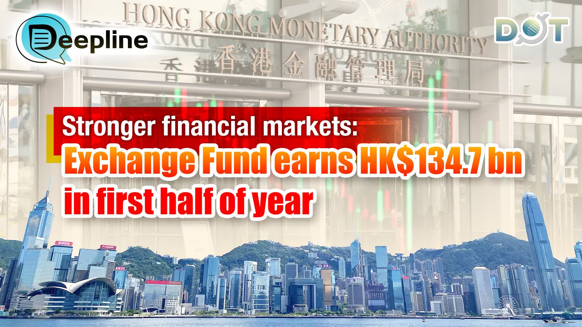 Deepline | Stronger financial markets: Exchange Fund earns HK$134.7 bn in first half of year