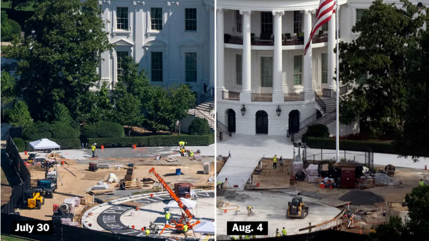 Over US$5 mn spent! Refurbished White House helicopter pad still 'uneven'