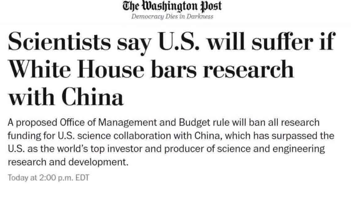Watch This | Scientists say US will suffer if White House bars research with China: WAPO