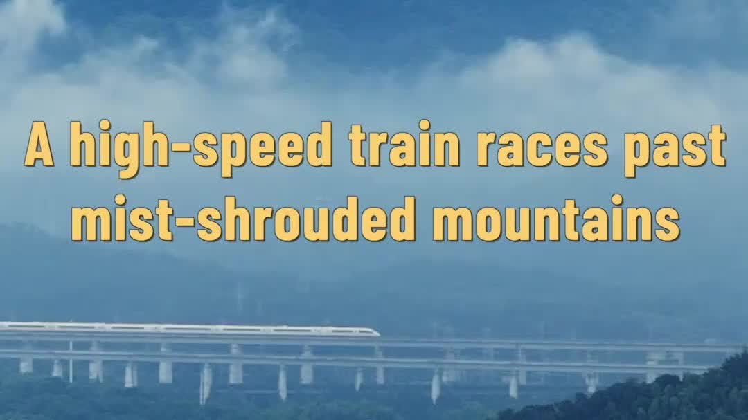 Watch This | High-speed train races through picturesque landscape in E China's Anhui