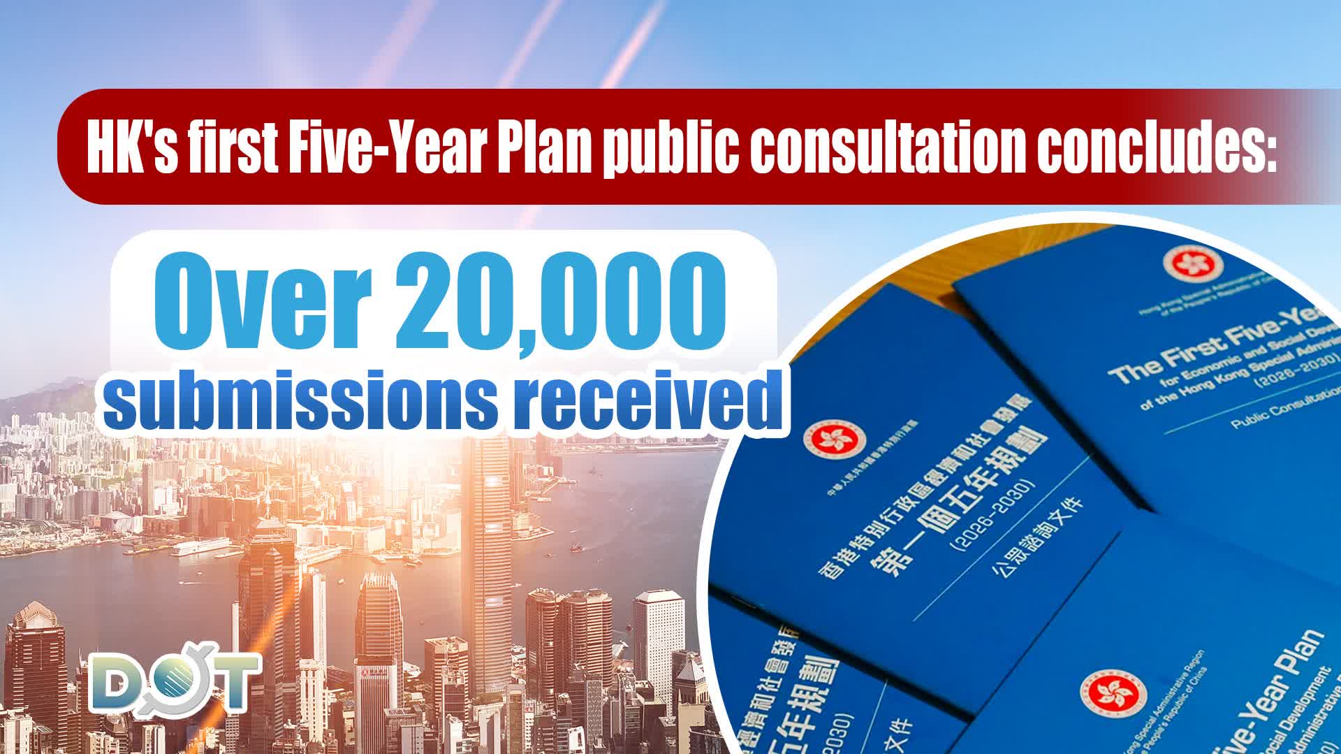 HK's first Five-Year Plan public consultation concludes: Over 20,000 submissions received