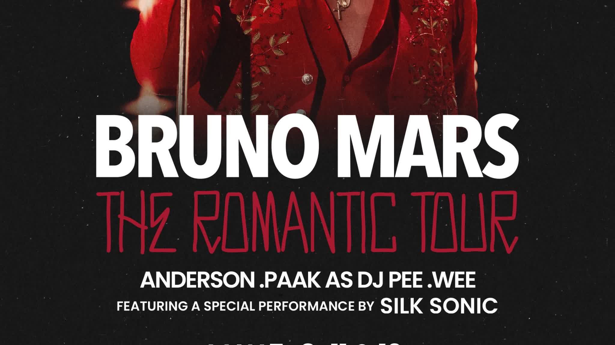 Bruno Mars to bring 'The Romantic Tour' to Kai Tak in May 2027, tickets from HK$799