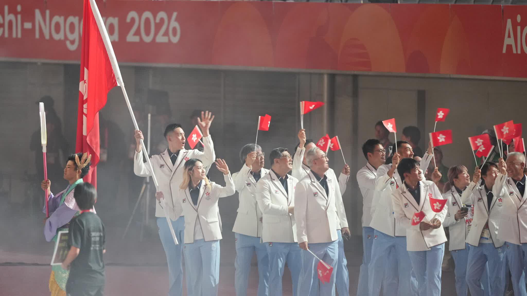 Photos | Asian Games opening ceremony: HK delegation enters with Ivan Yang, Lydia Sham as flag bearers