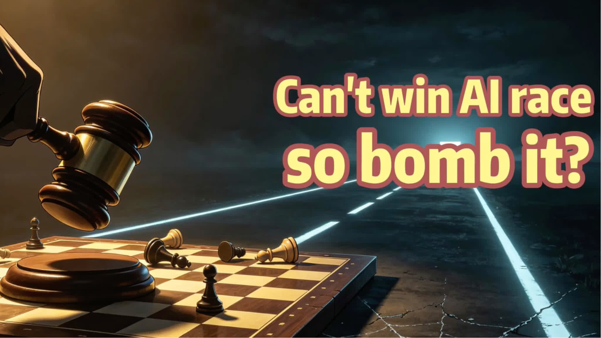 Watch This | Can't win AI race, so bomb it?