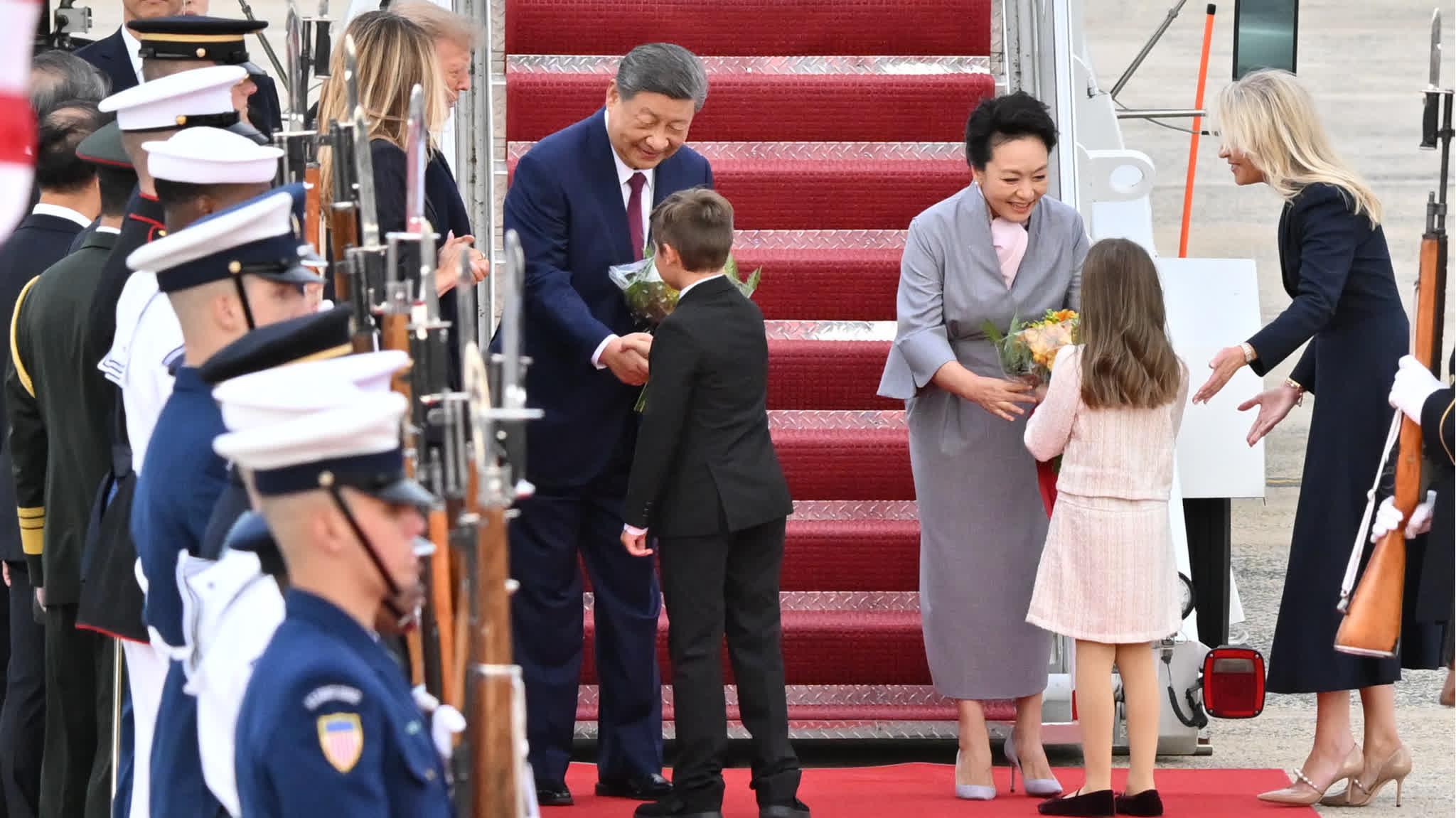 Full video | Xi lands in US for state visit, greeted by Trump at airport