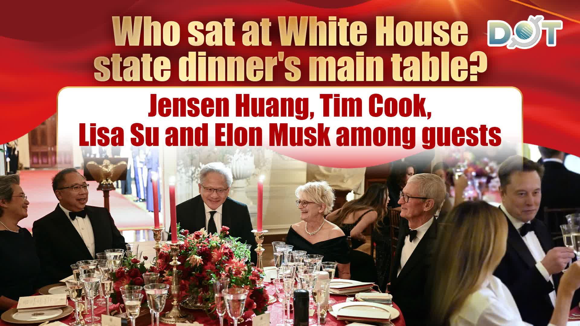 Who sat at White House state dinner's main table? Jensen Huang, Tim Cook, Lisa Su and Elon Musk among guests
