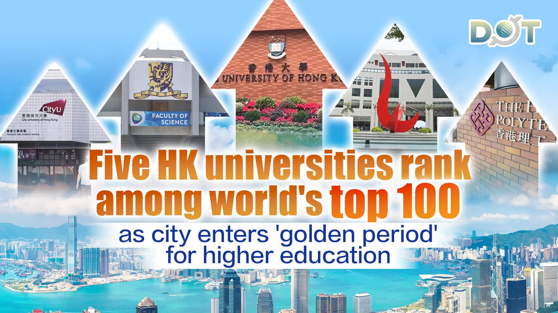 Five HK universities rank among world's top 100 as city enters 'golden period' for higher education
