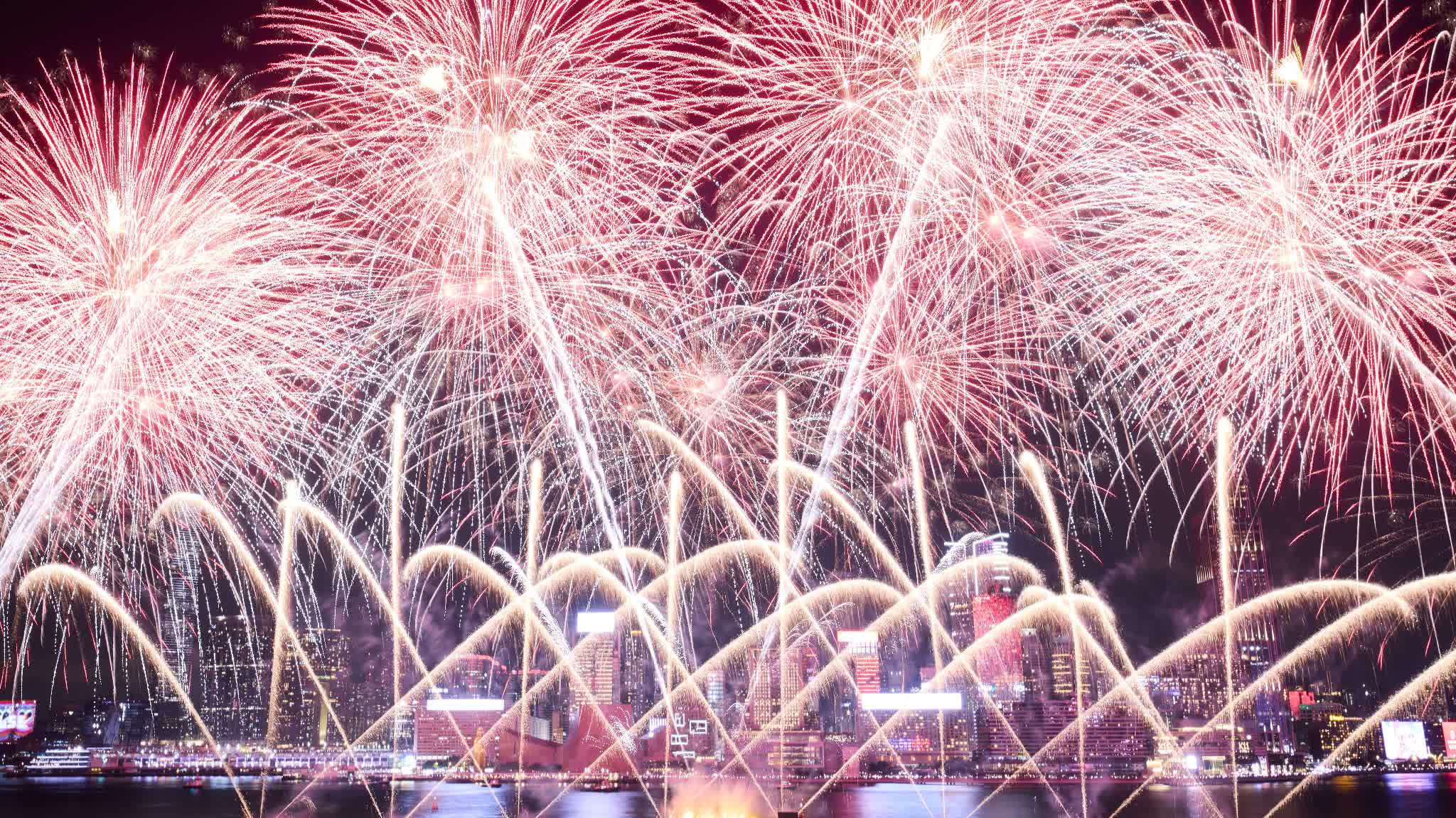 Photos | National Day fireworks display in HK lights up Victoria Harbour