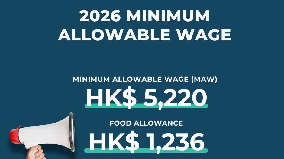 Hong Kong raises foreign domestic helper minimum wage 2.35% to HK$5,220