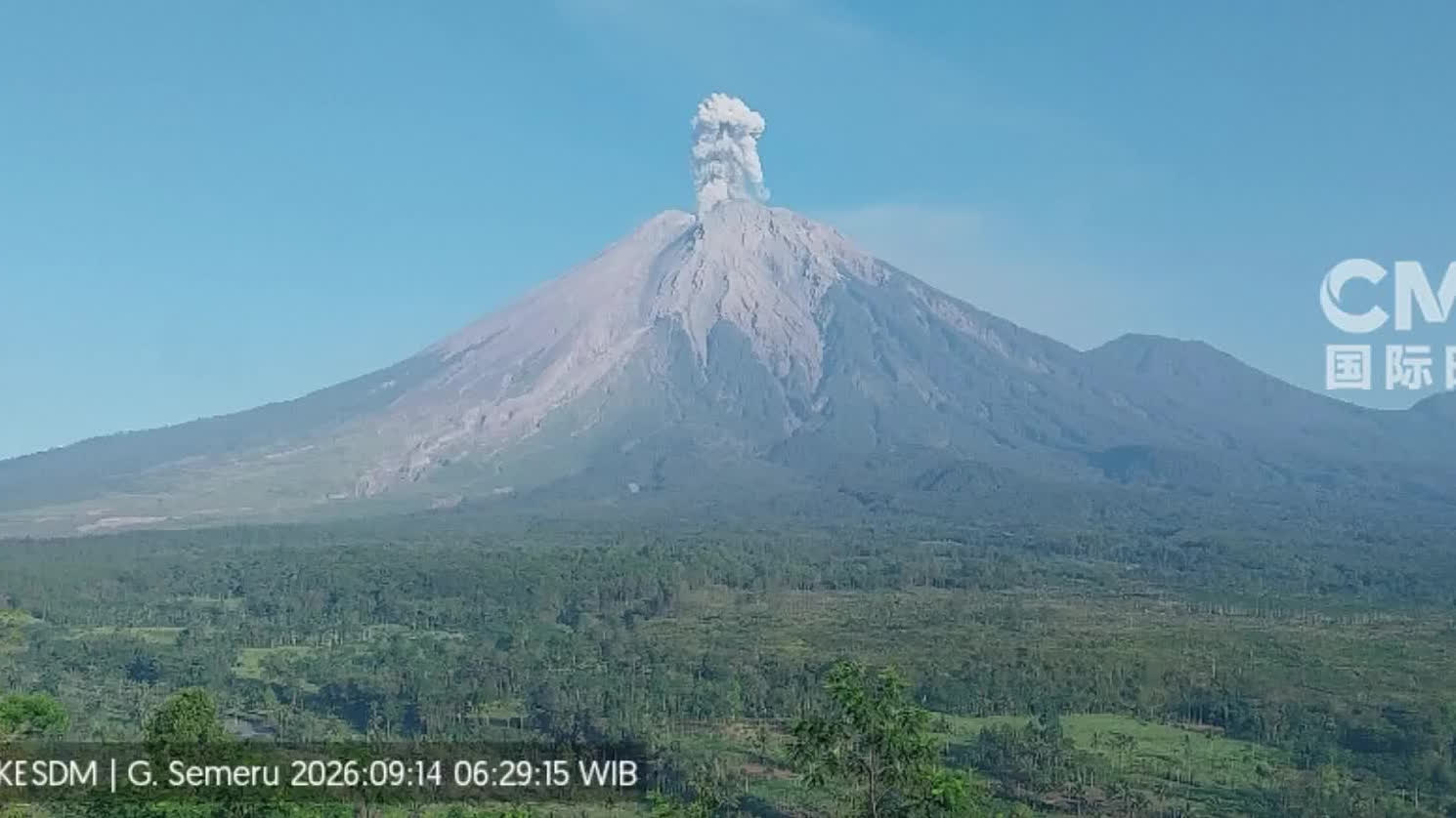 Mount Semeru erupts in East Java, ash plume reaches 900m
