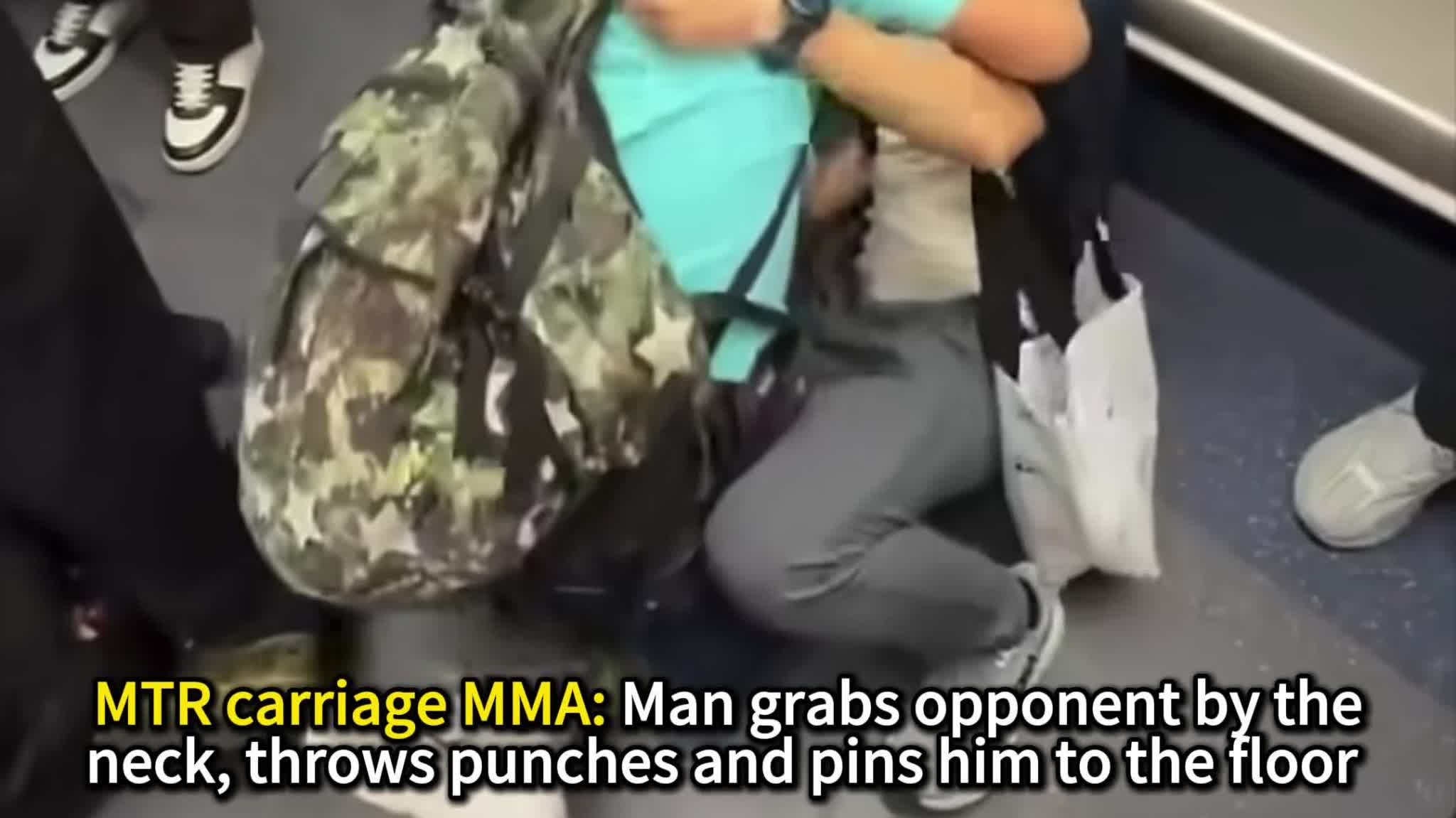 Watch This | MTR carriage MMA: Man grabs opponent by the neck, throws punches and pins him to the floor