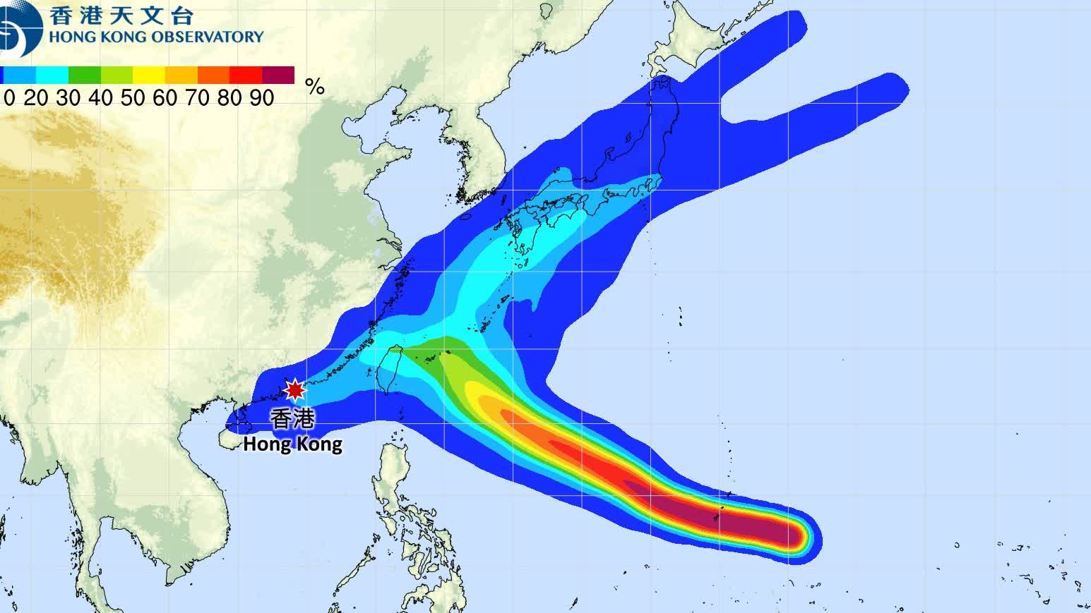 HK to see cloudy skies as super typhoon Champi heads towards Taiwan