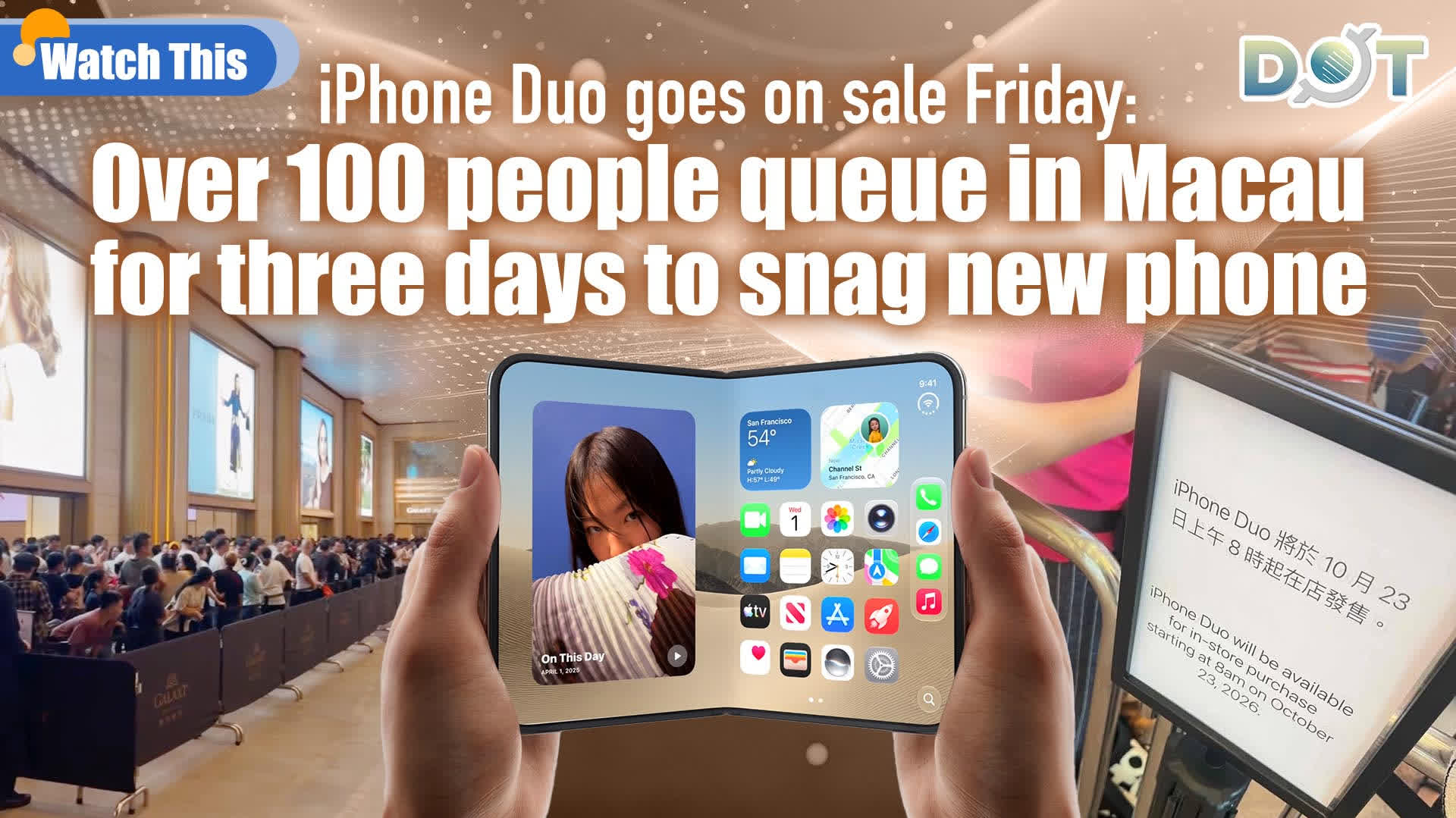 Watch This | iPhone Duo goes on sale Friday: Over 100 people queue in Macau for three days to snag new phone