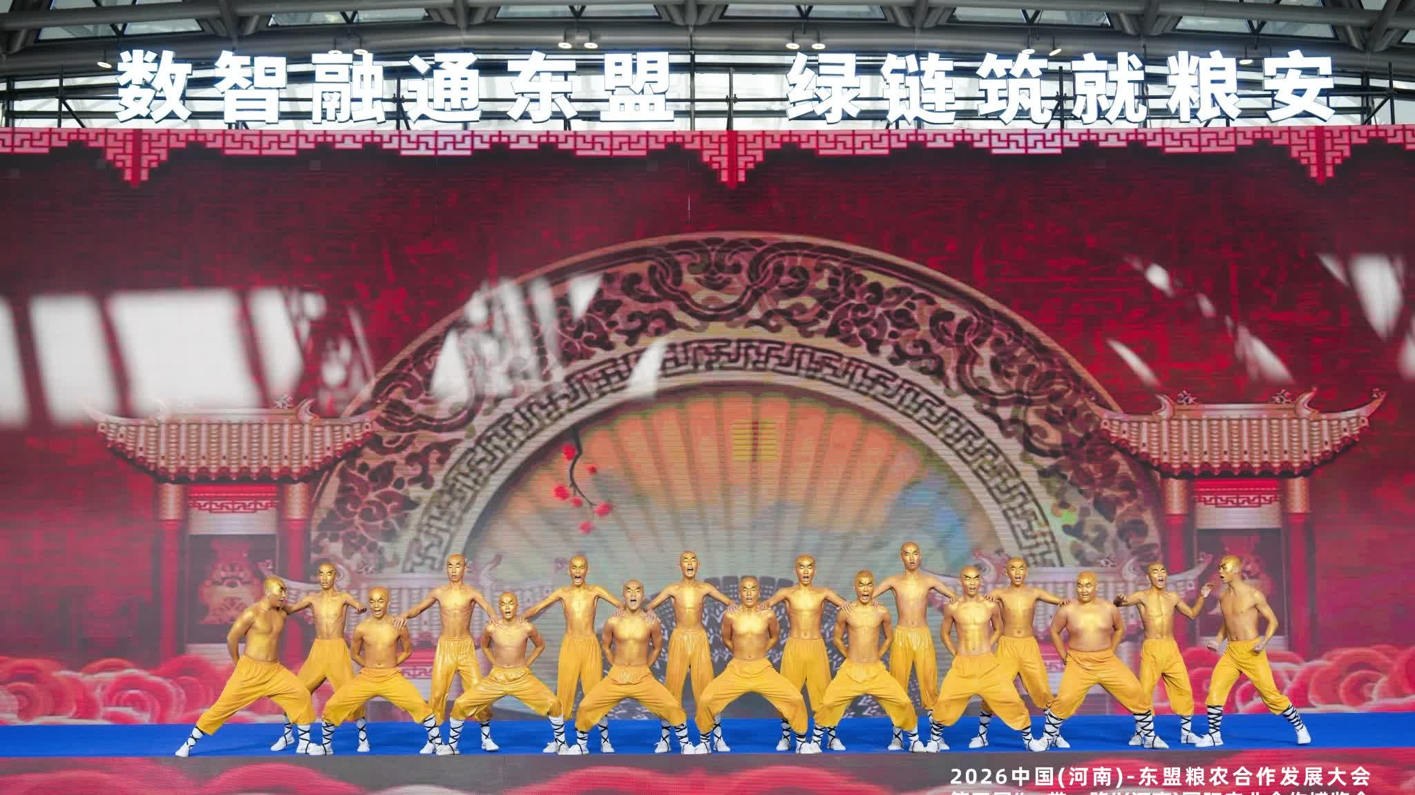 Shaolin warriors and robots steal the show at Henan agricultural expo